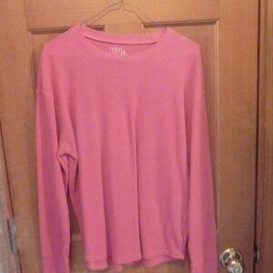 TIME and Tru  Waffle long sleeve shirt